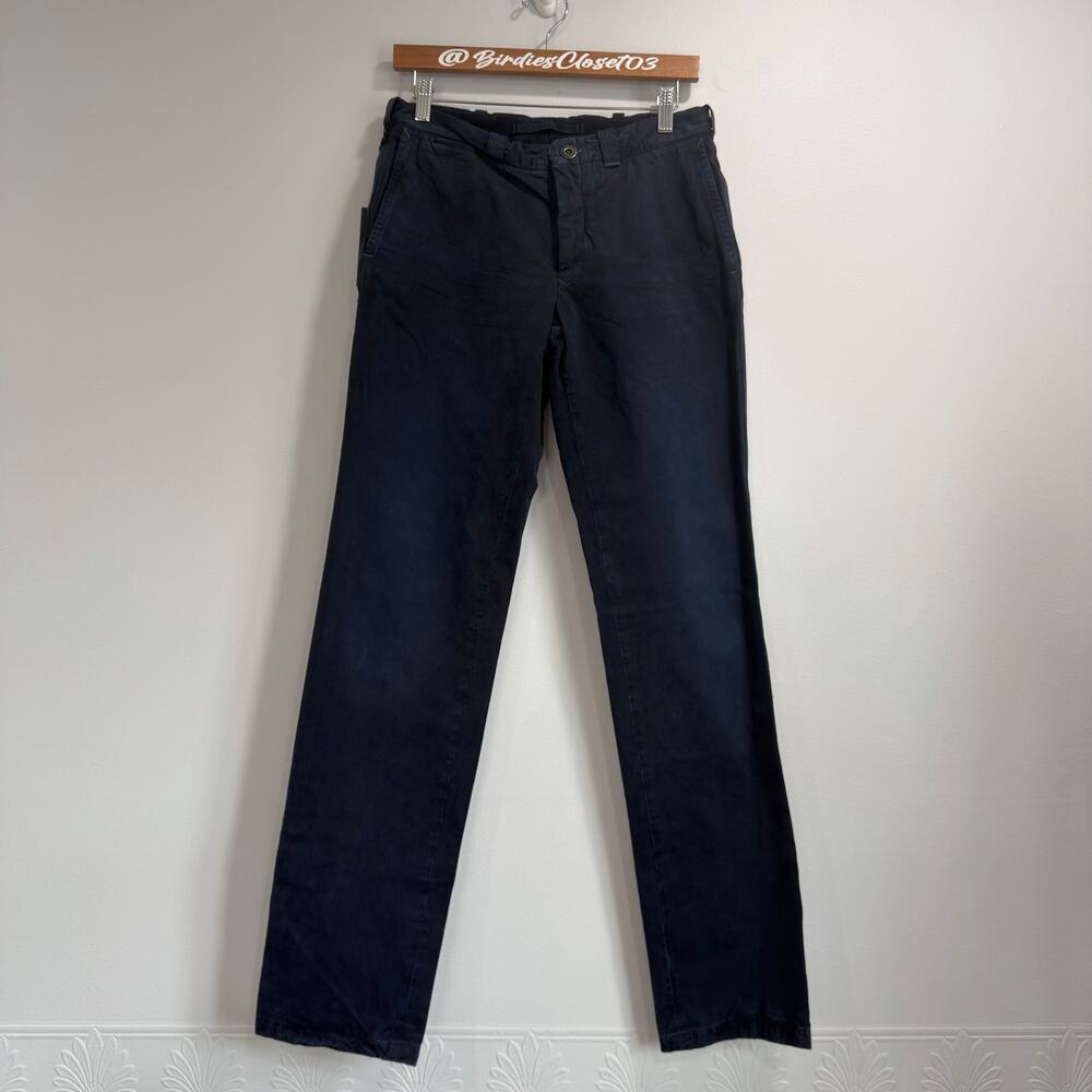 Polo Ralph Lauren Italian Cotton Button Fly Preppy Chino Pants Blue NWT 31/34